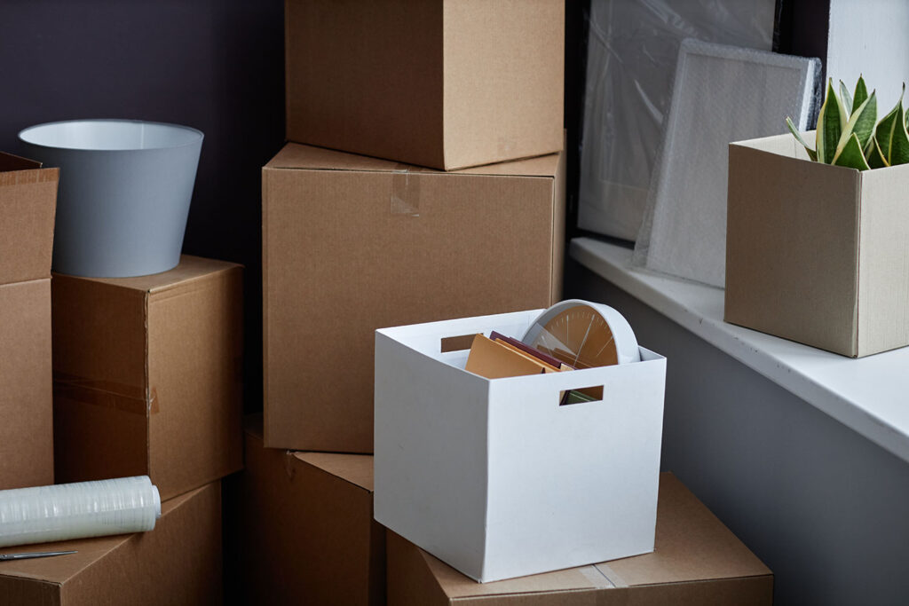 Moving boxes ready to be packed. A moving checklist can help you prepare so you have all your supplies ready ahead of time. 